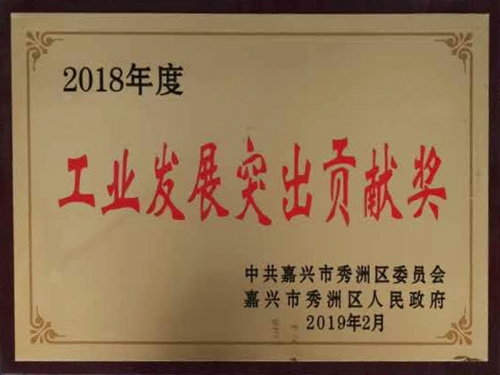 2018年度工業(yè)發(fā)展突出貢獻獎